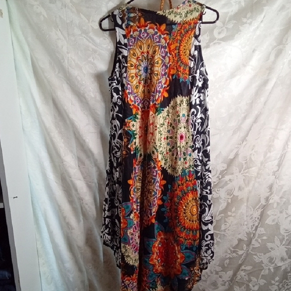 Vibrant Multicolor Asymmetrical Dress - Picture 4 of 8